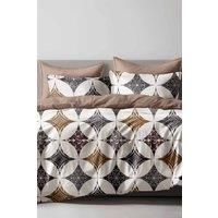 Geometric Circle Printed Duvet Set - Double