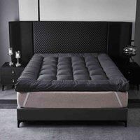 Ezysleep Grey 4 Inch Thick Super Soft Mattress Topper Small Double