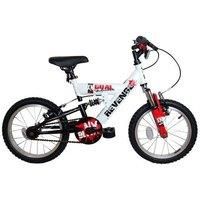 XN Revenge Boys Full Suspension Mountain Bike, 16" Wheel - White/Red/Black