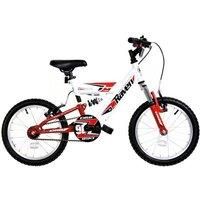 Dallingridge Raven Boys Full Suspension Mountain Bike, 16in Wheel - White/red