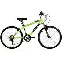 Basis Bolt Mountain Bike Junior Boys Hardtail MTB 24" Wheel 18 Speed Green