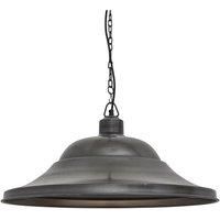 Brooklyn Giant Hat Pendant, 21 Inch, Pewter, Pewter Chain Holder