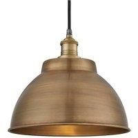 Brooklyn Outdoor & Bathroom Dome Pendant, 13 Inch, Brass, Brass Holder