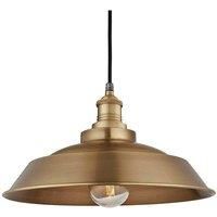 Brooklyn Outdoor & Bathroom Step Pendant, 16 Inch, Brass, Brass Holder