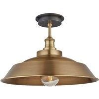 Brooklyn Outdoor & Bathroom Step Flush Mount, 16 Inch, Brass, Brass Holder
