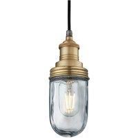 Brooklyn Outdoor & Bathroom Pendant with Brass Holder