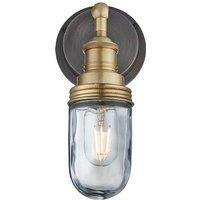 Industville - Brooklyn Outdoor & Bathroom Wall Light - Brass