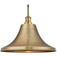 Swan Neck Outdoor & Bathroom Giant Bell Wall Light, 20 Inch, Brass, Brass Holder
