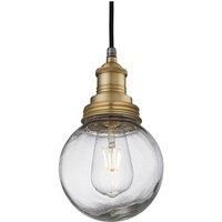 Brooklyn Outdoor & Bathroom Pendant with Brass Holder