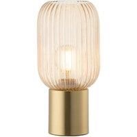 'Amber' Fluted Glass Table Lamp