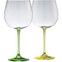 Galway Living Gin and Tonic Glasses Lemon and Lime Set of 2