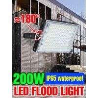 200W Flood Light LED Spotlight 220V Waterproof Outdoors Reflector Street Lamp Garden Exterior Wall Lighting 240V Cold/Warm White