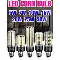 30W LED Bulb E27 Corn Lamp E14 Ceiling Light AC220V Chandelier Bulbs B22 No Flicker For Home Living Room Lighting Cold/Warm 110V