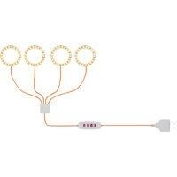 USB DC5V LED Grow Lights Full Spectrum Ring Lamp Dimmable With Timing Auto On/Off For Flower Succulent Potted Plants Cultivation