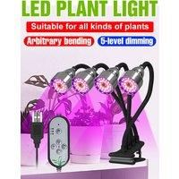 LED Grow Lights Full Spectrum Cultivation Lamp For Indoor Plant Growbox Potted Flowers USB DC5V Dimmable With Timing Auto On/Off