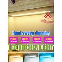 50cm/19.69inches LED Under Cabinet Light Hand Sweep Sensor Switch USB 5V Kitchen Lamp Bedroom Wardrobe Nightlight 5W 10W 15W 20W