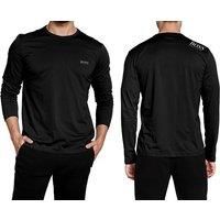 Hugo Boss Men's Pure Cotton Long Sleeve T-shirt with Embroidered Logo - 5 Sizes & Colours