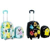 2 Piece Kids Luggage Set With 4 Casters - 2 Colours!