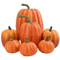 Settoo Pack of Artificial Pumpkins for Thanksgiving and 7 Large