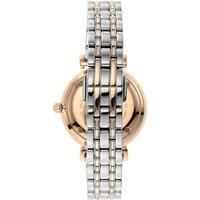 NEW EMPORIO ARMANI WOMENS WATCH TWO TONE BRACELET & WHITE DIAL AR1683 GENUINE UK