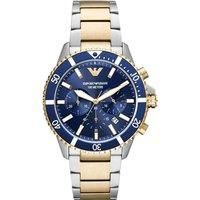 Emporio Armani Chronograph Two-tone Stainless Steel Watch - Metallic - Emporio Armani Watches