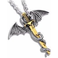 Sword Of Dragons Necklace - Silver