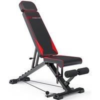 Adjustable Foldable Workout Bench With Resistance Bands