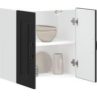 Kitchen Wall Cabinet Kalmar Black Engineered Wood