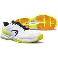 HEAD Unisex Grid Squash Shoe, White/Yellow, 11 UK