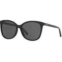 COACH HC8271U L1101 5002T3 57/16 Black Square Women's 57 mm Sunglasses