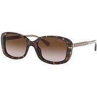 COACH HC8278 512013 Dark Tortoise Brown Gradient 53 mm Women's Sunglasses