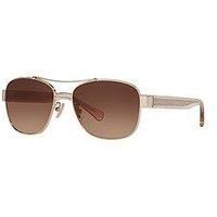 COACH HC7064 926513 Lt Gold Crys Lt Brown Gradient 56 mm Women's Sunglasses