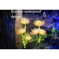 Solar Outdoor Lights With Glowing Flowers & Stems