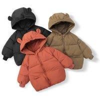 Kids' Cute Bear Puffer Padded Jacket - 3 Colours! - Black