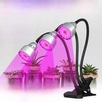 LED Grow Lights Full Spectrum Plant Lamp Dimmable With Timing Auto On/Off 1/2/3/4 Heads USB DC5V For