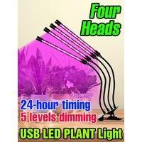 LED Grow Light Full Spectrum Indoor Plant Cultivation Lamp With 24 Hour Timing Dimming Waterproof For Flowers Hydroponics USB 5V