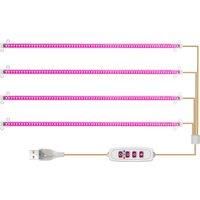 USB LED Grow Light Full Spectrum Plant Lamp Indoor Flower Potted Succulent Growbox Cultivation Fill Lighting With 24 Hour Timing