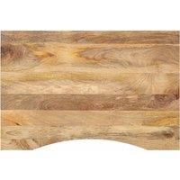 Desk Top with Curve 80x60x2.5 cm Solid Wood Rough Mango