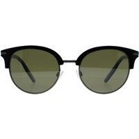 Round Shiny Dark Gunmetal Black Mineral Polarized 555nm Green Lela