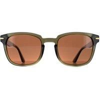 Square Shiny Crystal Dark Green Mineral Polarized Drivers Ethan