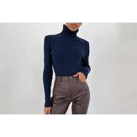 Women'S Soft Rib-Knit Turtle Neck Top - 3 Options, 24 Colours