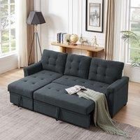 L-shaped corner Sofa Bed with Storage, Padded Sectional Sofa Reversible Storage