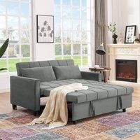 Sofa Bed Double, Convertible 3 in 1 Pull Out Sofa Bed Max Load 300LBS