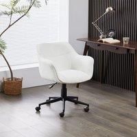 Upholstered Swivel Office Chair, Corduroy Fabric Height Adjustable