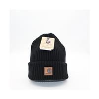 (Black) Carhartt Hat Beanie Unisex Acrylic Winter Pull On Closure Knit Cap Soft Knit