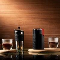 BODUM Travel French Press Coffee Maker, Vacuum, Small, 0.35 L - Black