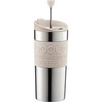 BODUM Travel French Press Coffee Maker, Vacuum, Small, 0.35 L - Off-White