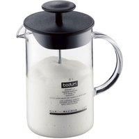 Bodum 1446-01 Latteo Milk Frother, Borosilicate Glass - 0.25 L, Black/ Transparent