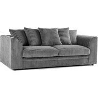 New Modern Luca Brown and Coffee 3 Seater sofa Fabric and Leather Trim (3 Seater)