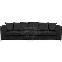 Luxor Long Fabric Jumbo Cord 4 Seater Sofa - Scatter Back